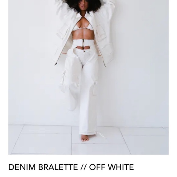 JEAN Machine Laina Rauma NWT szL bra Bralette triangle cropped  lainarauma denim - Picture 13 of 16